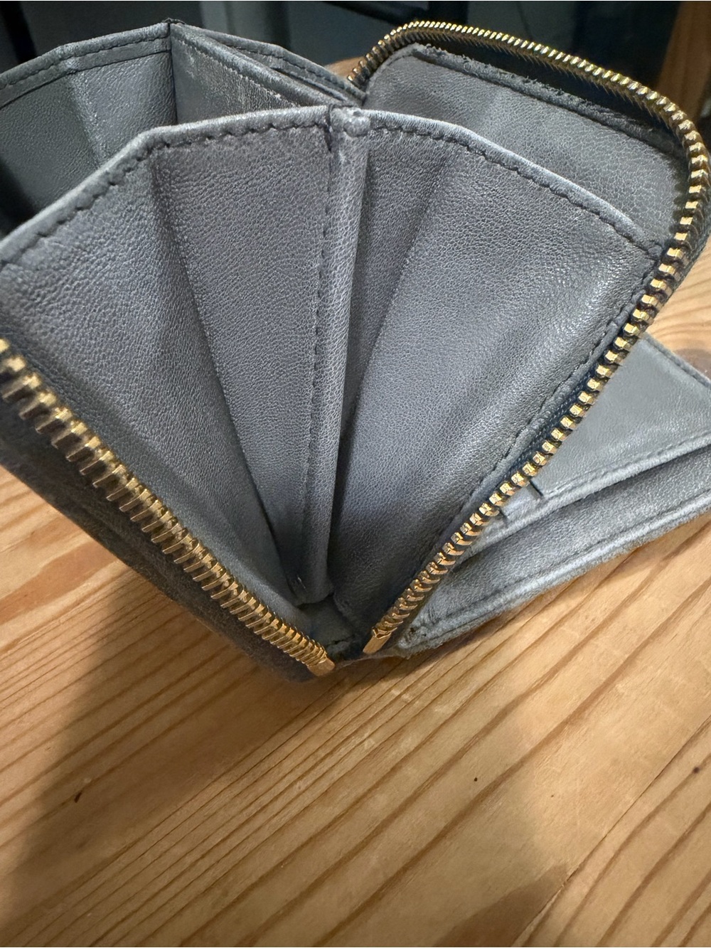 Authentic Miu Miu Matelassé Zip Around Wallet Marmo Grey w/ Receipt & Auth Card - Picture 14 of 14